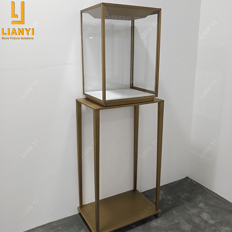 Vetro Top Jewellery Pedestal Jewelry Display Cases Fornitori 