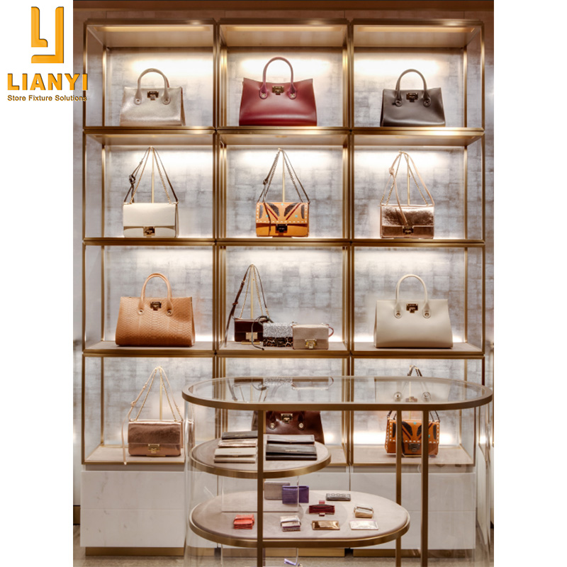 Boutique Store di lusso Scarpe e borse Display Cabinet 