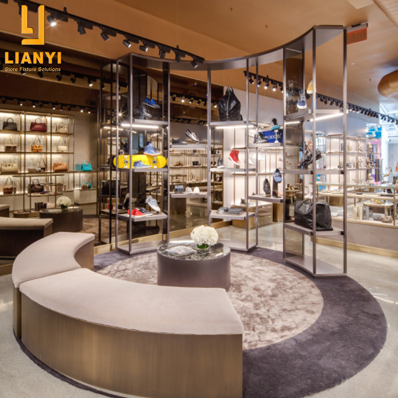 Boutique Store di lusso Scarpe e borse Display Cabinet 