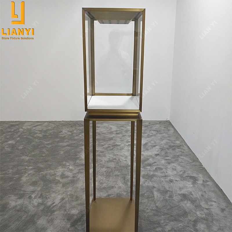 Vetro Top Jewellery Pedestal Jewelry Display Cases Fornitori 