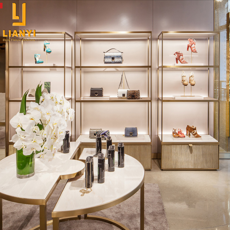 Boutique Store di lusso Scarpe e borse Display Cabinet 