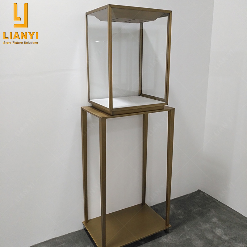 Vetro Top Jewellery Pedestal Jewelry Display Cases Fornitori 